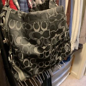 Black and Gray Coach Purse
